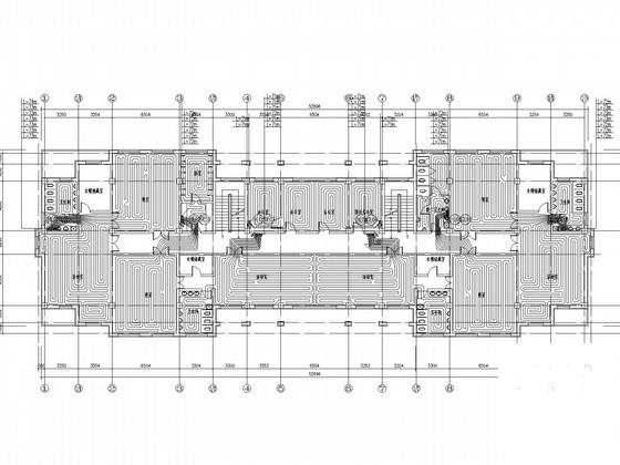 多层幼儿园建筑采暖通风系统设计CAD施工图纸(地板辐射供暖) - 3