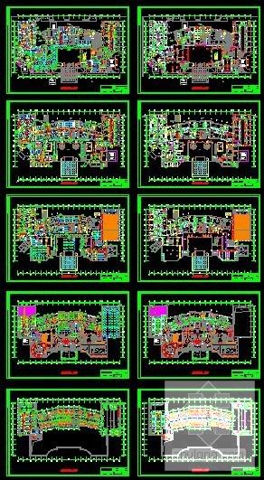 5层高档酒店空调通风设计平面CAD图纸 - 5