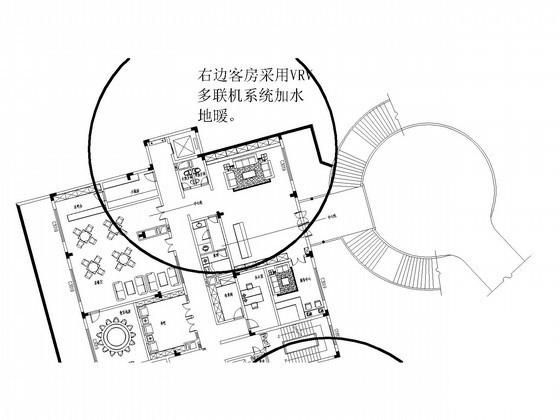 9层温泉酒店空调采暖系统设计CAD施工图纸（风冷热泵全热新风） - 2