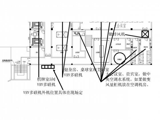 9层温泉酒店空调采暖系统设计CAD施工图纸（风冷热泵全热新风） - 3