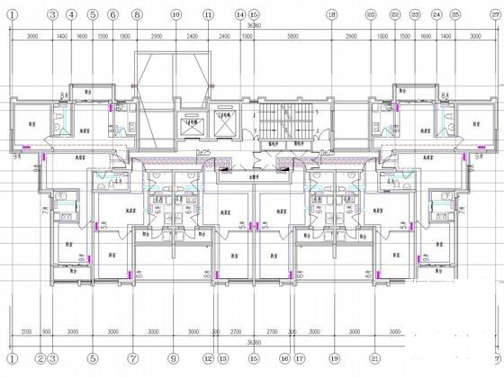 27层高层住宅楼建筑采暖通风系统设计CAD施工图纸 - 1