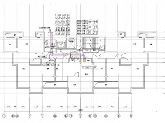 27层高层住宅楼建筑采暖通风系统设计CAD施工图纸 - 2