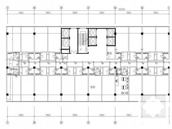 18层商务酒店通风空调系统设计CAD施工图纸（吊挂式空调机组） - 4