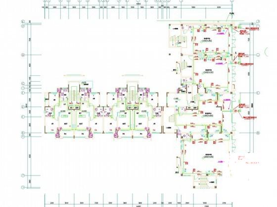 多层住宅楼小区采暖通风排烟系统设计CAD施工图纸（地库设计）(柜式分体空调) - 2