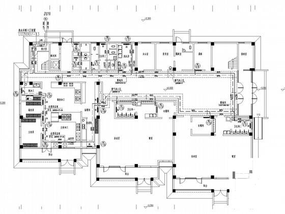 多层教育建筑采暖通风系统设计CAD施工图纸(低温热水地板) - 1