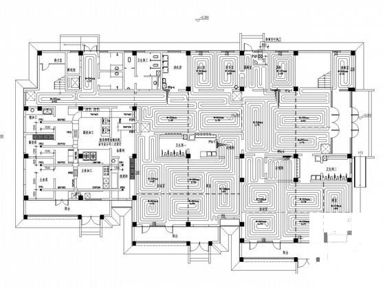 多层教育建筑采暖通风系统设计CAD施工图纸(低温热水地板) - 2