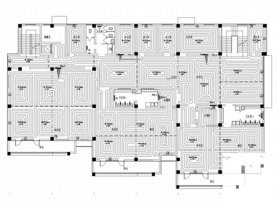 多层教育建筑采暖通风系统设计CAD施工图纸(低温热水地板) - 3