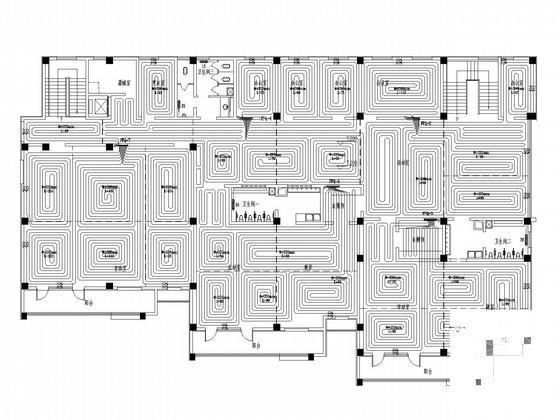 多层教育建筑采暖通风系统设计CAD施工图纸(低温热水地板) - 4