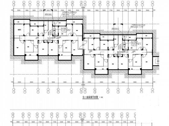 多层住宅楼小区采暖通风系统设计CAD施工图纸（多种建筑型式） - 1