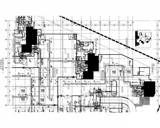 地库暖通防排烟系统设计CAD施工图纸（人防设计）(战时通风) - 1