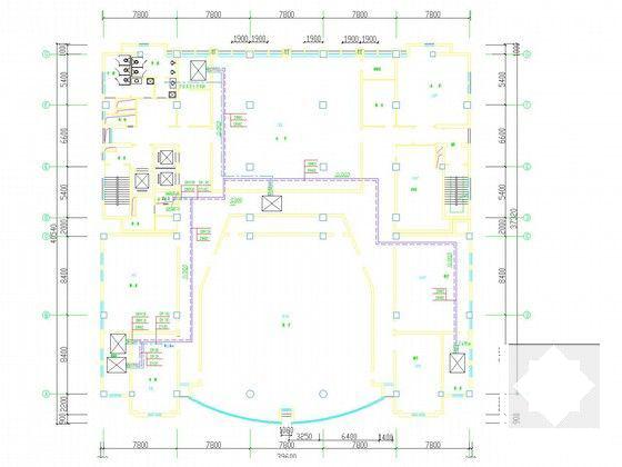 8层酒店综合楼空调通风系统设计CAD施工图纸（机房设计） - 4