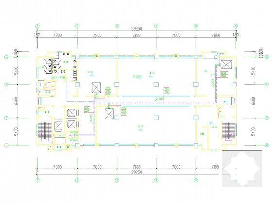 8层酒店综合楼空调通风系统设计CAD施工图纸（机房设计） - 5