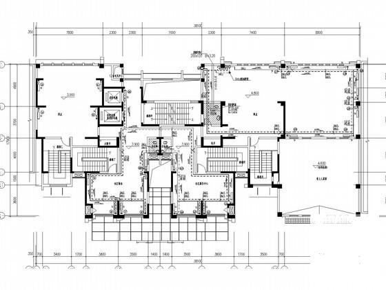 高层住宅楼采暖通风系统设计CAD施工图纸(柜式分体空调) - 2