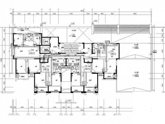高层住宅楼采暖通风系统设计CAD施工图纸(柜式分体空调) - 3