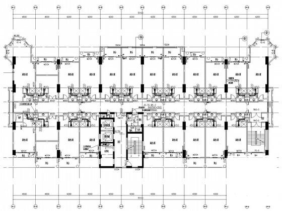 30层酒店通风及排烟系统设计CAD施工图纸（机械加压送风系统） - 1