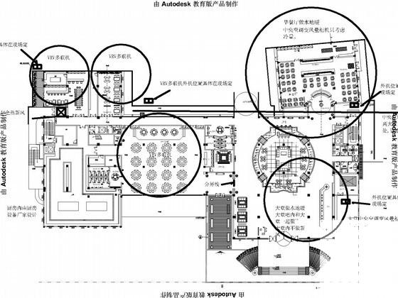 9层酒店空调水系统设计CAD施工图纸（VRV多联系统） - 2