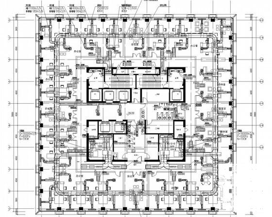超高层办公楼暖通空调系统设计CAD施工图纸（大院设计VAV空调系统） - 1