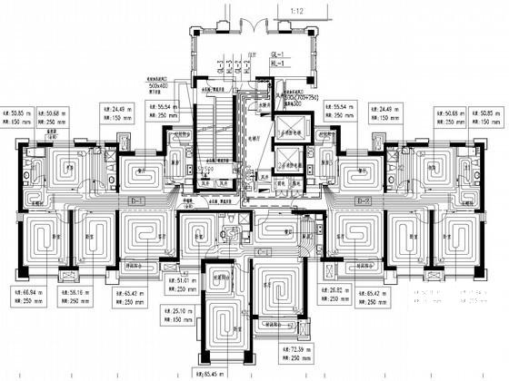 高层住宅楼建筑采暖通风系统设计CAD施工图纸（大院设计） - 1
