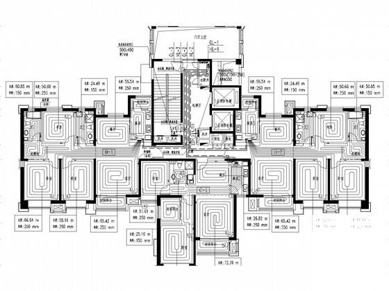 高层住宅楼建筑采暖通风系统设计CAD施工图纸（大院设计） - 2