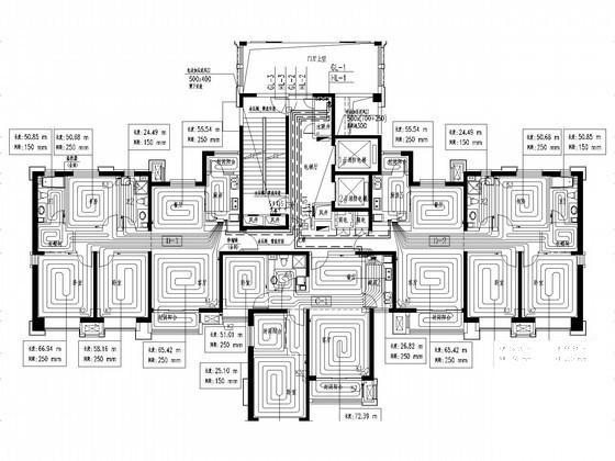 高层住宅楼建筑采暖通风系统设计CAD施工图纸（大院设计） - 2