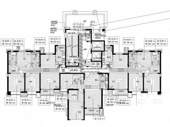 高层住宅楼建筑采暖通风系统设计CAD施工图纸（大院设计） - 3