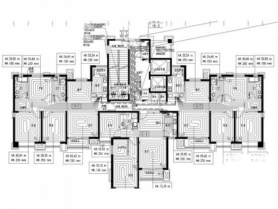 高层住宅楼建筑采暖通风系统设计CAD施工图纸（大院设计） - 4