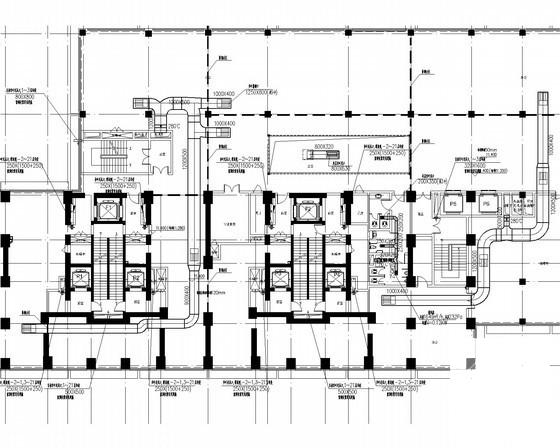 超高层公寓住宅楼空调采暖通风及防排烟系统CAD施工图纸（大院作品FCU加新风系统）(混凝土基础) - 2