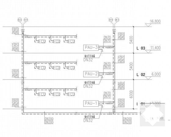 超高层公寓住宅楼空调采暖通风及防排烟系统CAD施工图纸（大院作品FCU加新风系统）(混凝土基础) - 3