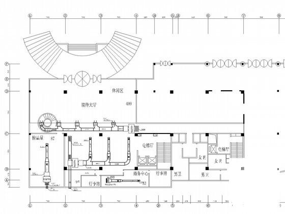 国际大酒店空调通风防排烟系统设计CAD施工图纸（平面图纸全面） - 1