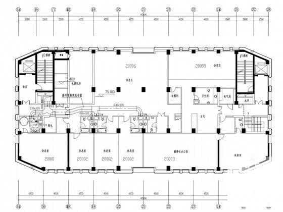 高层酒店空调通风及防排烟系统设计CAD施工图纸 - 5