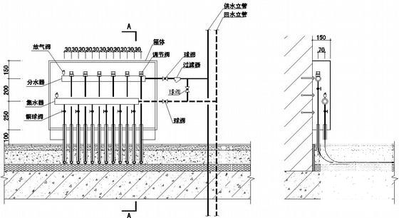 22层五星级酒店暖通空调设计CAD施工图纸(风机盘管接管) - 3
