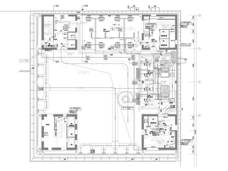 10层文化广场高层酒店空调通风防排烟系统CAD施工图纸（冷热源设计） - 4
