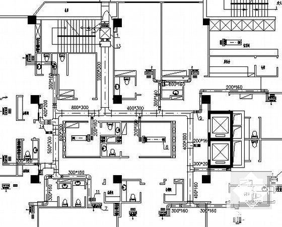 5层酒店中央空调设计CAD施工图纸（风冷模块式机组） - 4