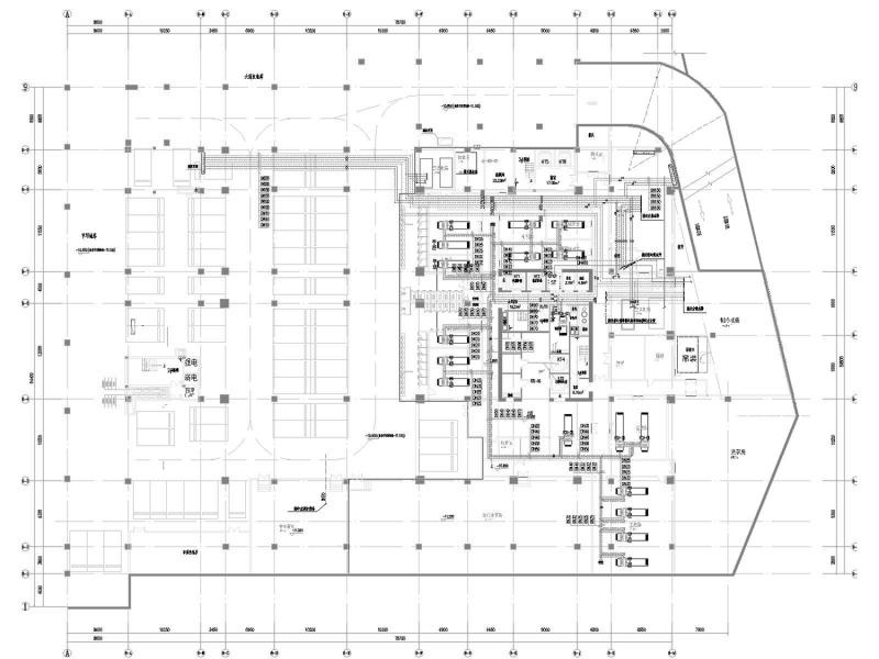 18层五星级酒店暖通空调全系统设计CAD施工图纸（制冷机房） - 2