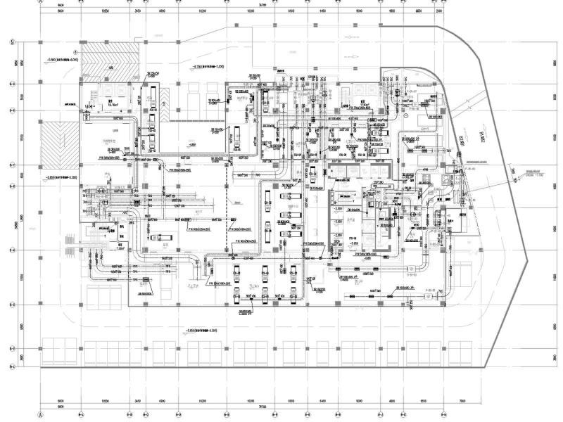 18层五星级酒店暖通空调全系统设计CAD施工图纸（制冷机房） - 3