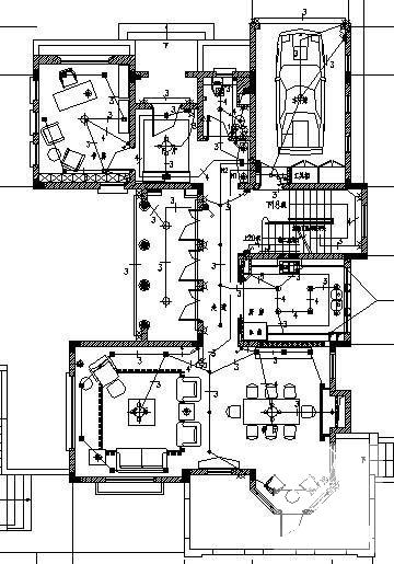 2层山林别墅酒店装修电气CAD图纸 - 1