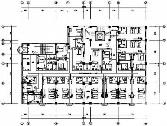 10层酒店室内装修强电CAD施工图纸 - 1