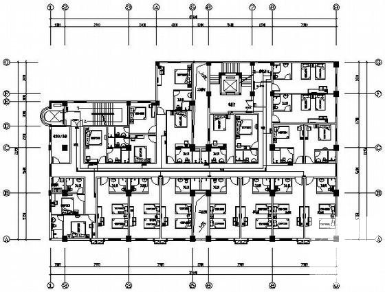 10层酒店室内装修强电CAD施工图纸 - 3