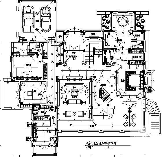 2层别墅酒店装修电气CAD图纸 - 1