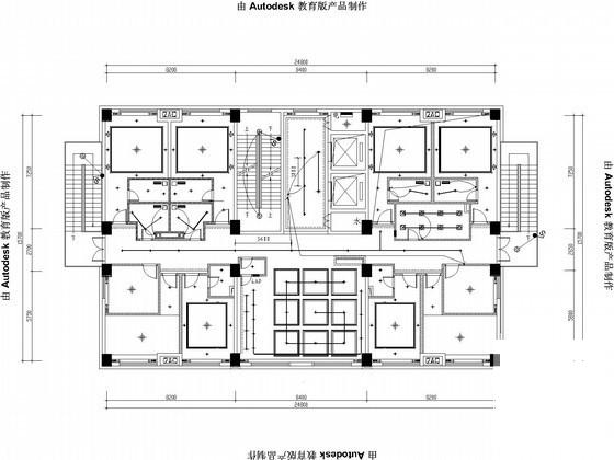 11层酒店装修工程强电系统CAD施工图纸（给排水） - 1
