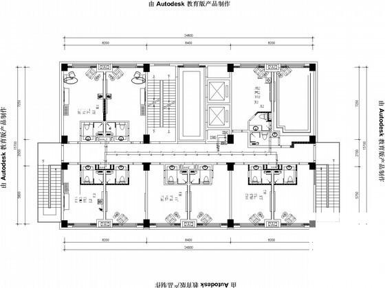 11层酒店装修工程强电系统CAD施工图纸（给排水） - 3