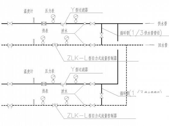 3层精品住宅楼小区采暖通风设计CAD施工图纸(4种户型) - 3