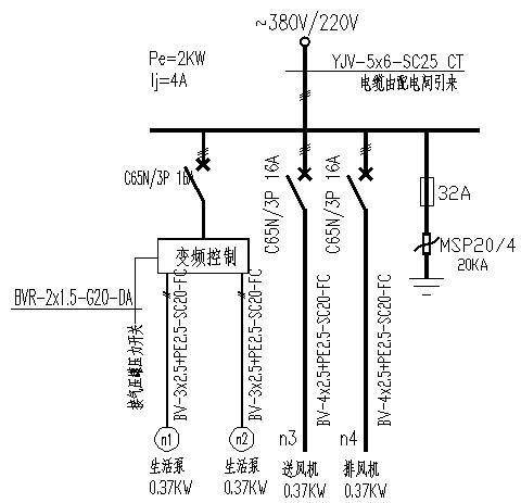 上4层展馆电气CAD施工图纸（电气设计说明） - 3