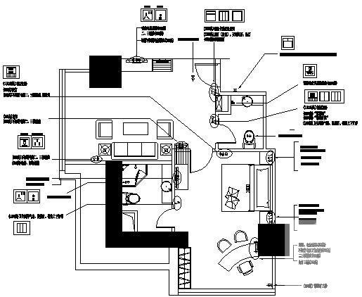 大型酒店弱电系统CAD施工图纸 - 1