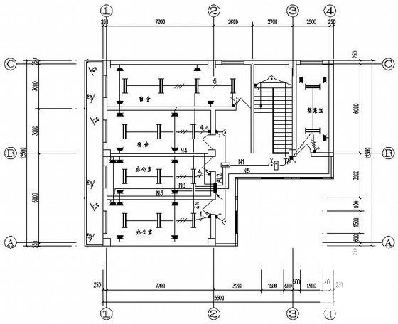 地上两层信用社电气CAD施工图纸（二级负荷） - 1