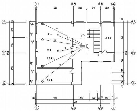 地上两层信用社电气CAD施工图纸（二级负荷） - 2