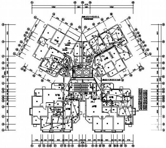 上33层住宅楼电气CAD施工图纸（一类高层）(自动报警系统) - 1