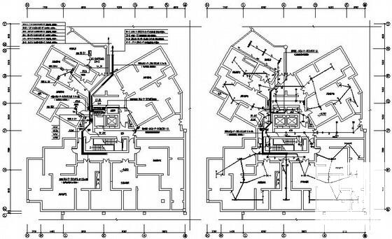 上33层住宅楼电气CAD施工图纸（一类高层）(自动报警系统) - 3