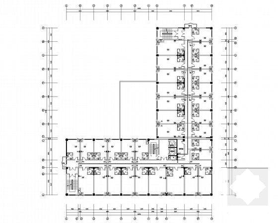 17层公寓式酒店强弱电CAD施工图纸（商铺客房） - 5