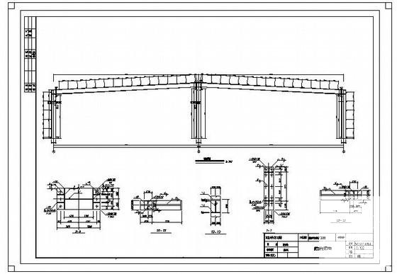 48米跨门式钢架厂房结构毕业设计方案CAD图纸 - 4